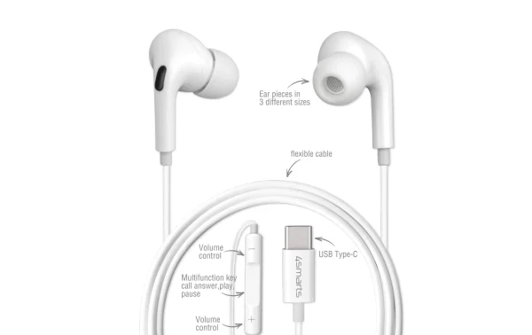 Grosses soldes ❤️ 4smarts Écouteurs Intra-auriculaires Melody Digital Basic Blanc – On-Ear ⋅ Over-Ear Bluetooth Ou Fil 🥰 3